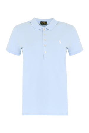 Polo in piquet di cotone stretch-0